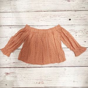 Cropped off-the-shoulder top